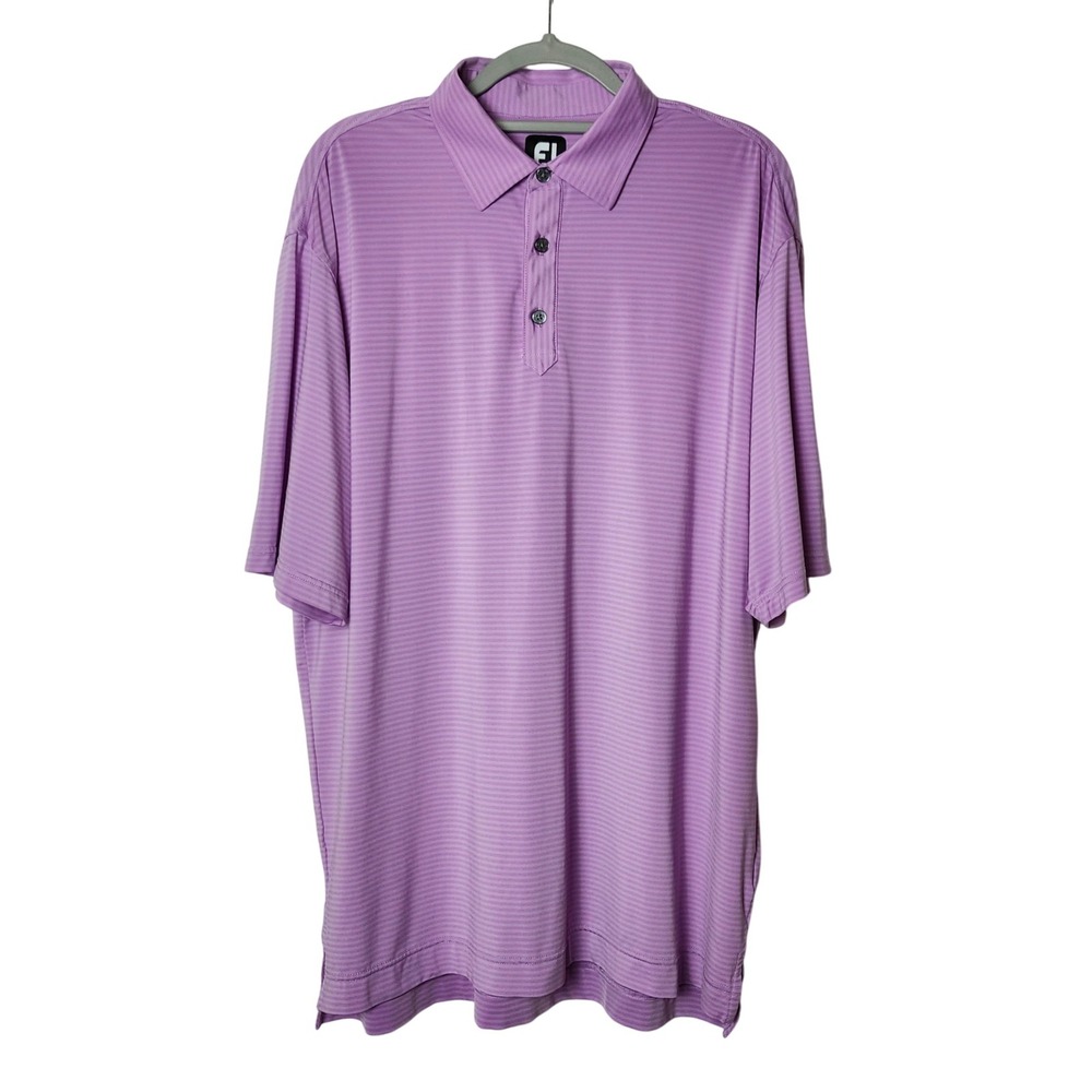 FOOTJOY PURPLE STRIPED‎ GOLF POLO MENS XL BOISE RANCH GOLF COURSE